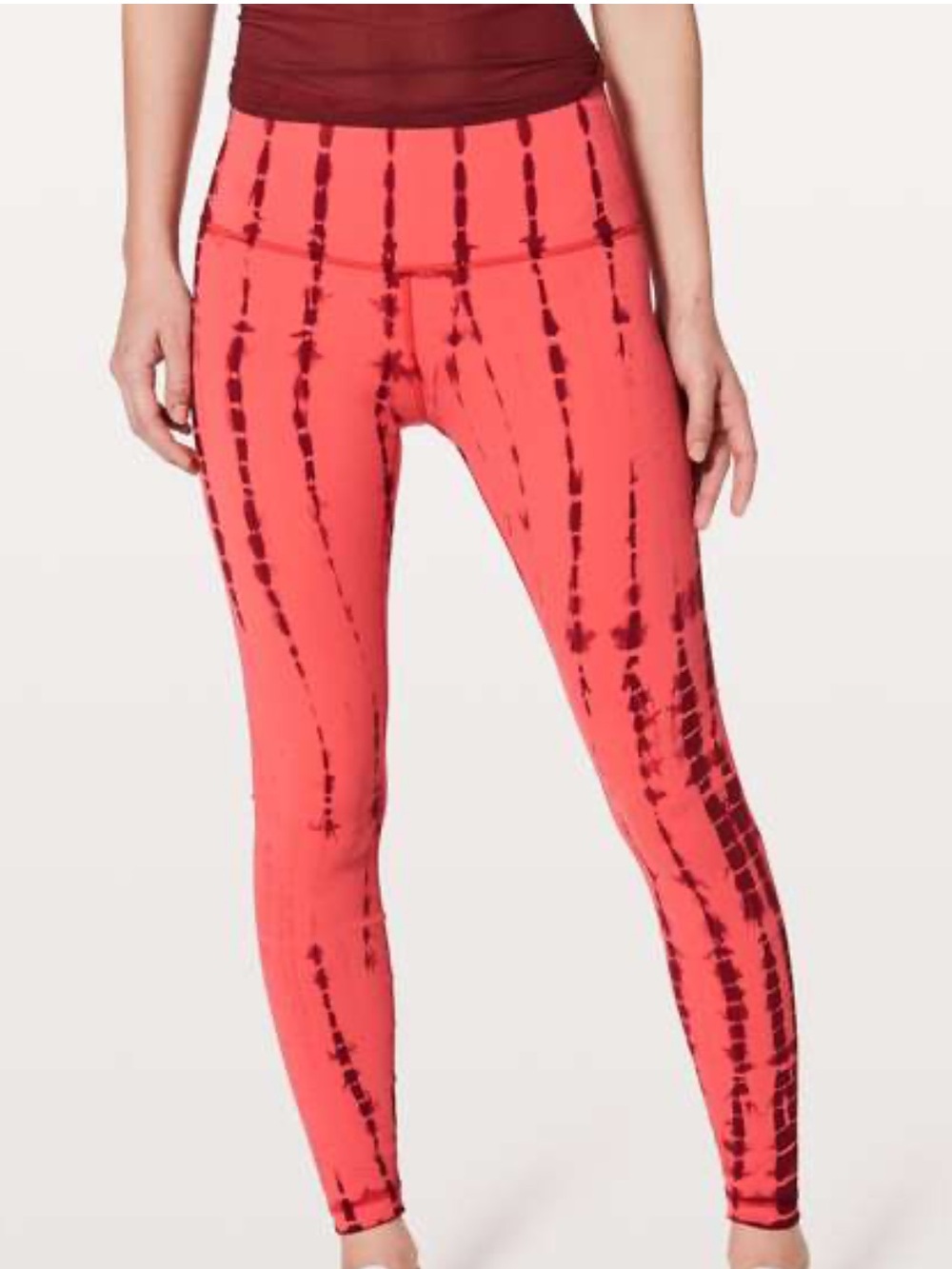 Lululemon Wunder Under Hi-Rise Shibori Persian Red 28” Leggings Size 4